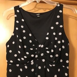 Black and white polka dot dress